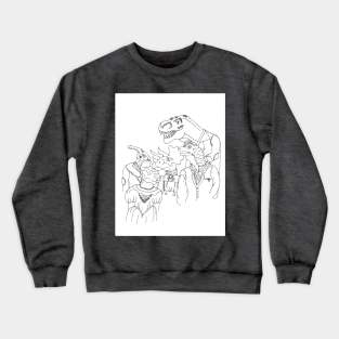 Dino Family Portrait Outline Crewneck Sweatshirt